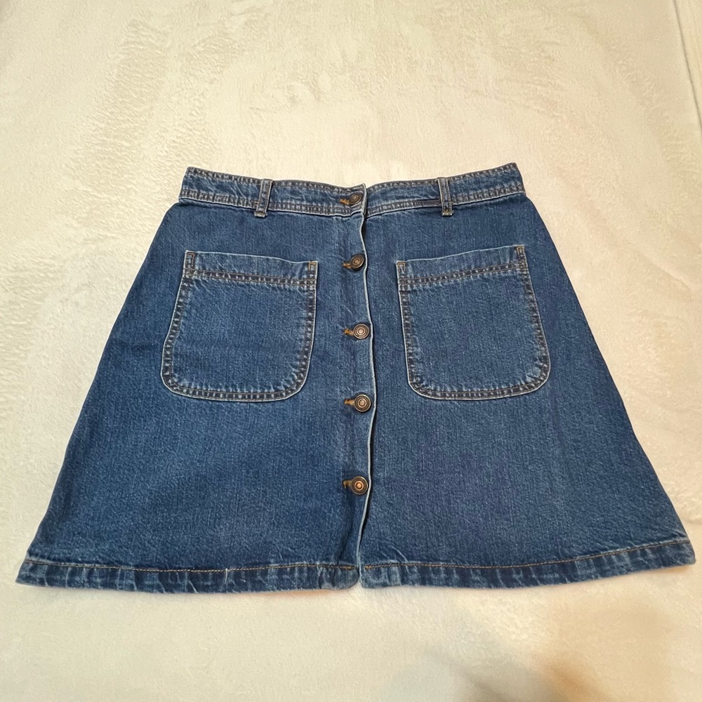 Zara Blue A-Line Denim Skirt